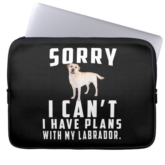 Capa Para Notebook Cachorro | Desculpe, não posso ter planos com meu  (Frente)