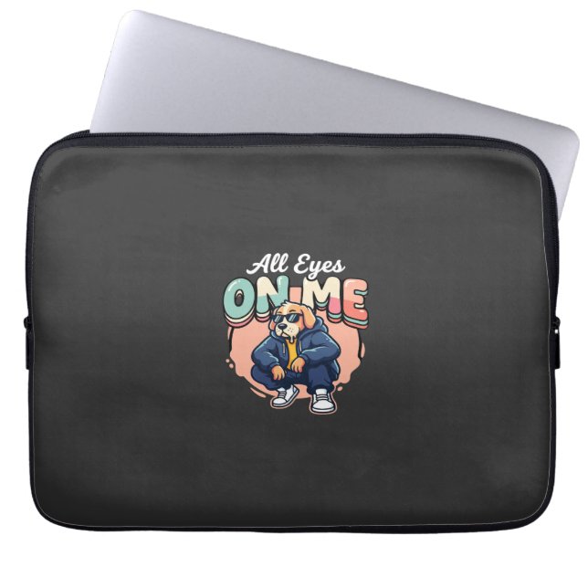 Capa Para Notebook Cachorro Drip Todos Os Olhos Em Mim (Frente)