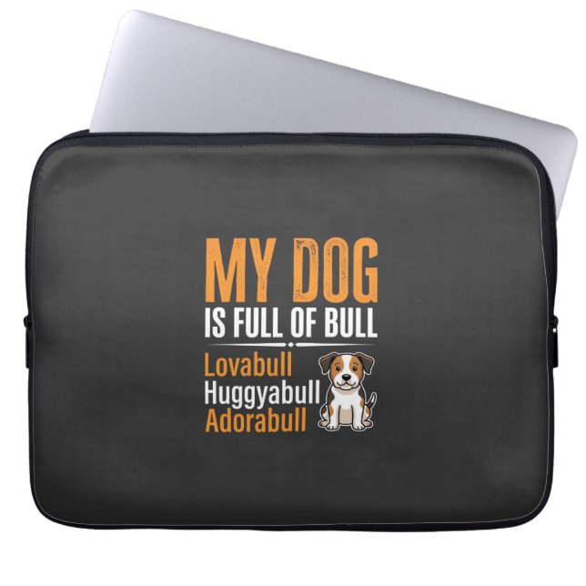 Capa Para Notebook Cachorro Engraçado Cheio de Design de Bobagem (Frente)