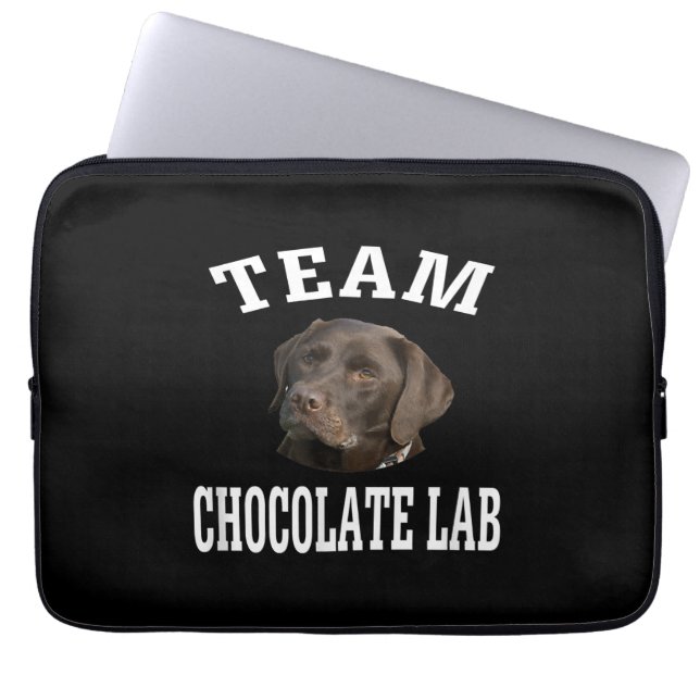 Capa Para Notebook Cachorro | Equipe Chocolate Labrador Retriever (Frente)