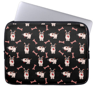 Capa Para Notebook Cachorro Escorregado - Em Preto