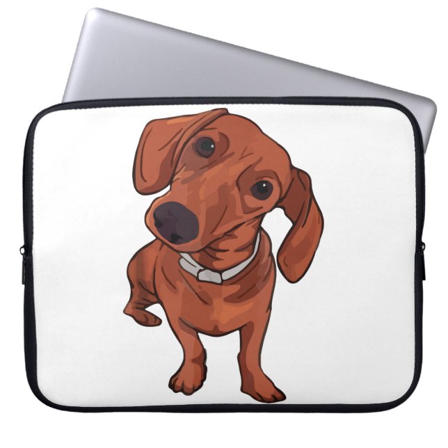 Capa Para Notebook Cachorro Fofo Engraçado, Amante de Cachorro, Dono  (Frente)