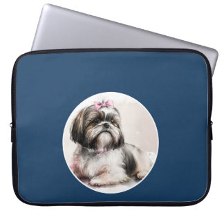 Capa Para Notebook Cachorro Fofo Shih Tzu, Foto do Seu Pet