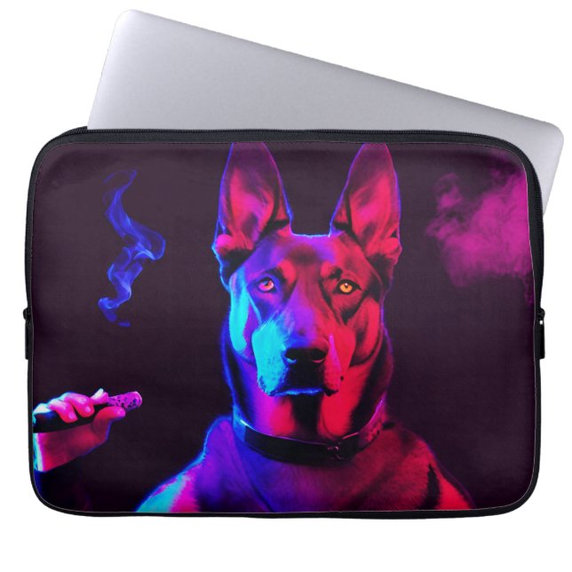 Capa Para Notebook cachorro gângster (Frente)