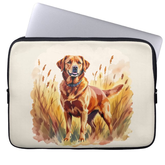 Capa Para Notebook Cachorro Labrador Retriever Fox Red (Frente)