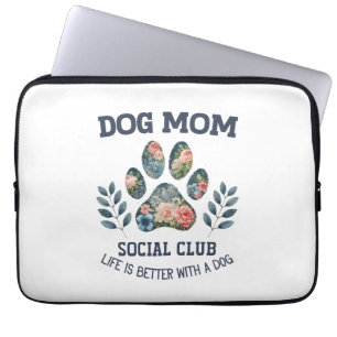 Capa Para Notebook Cachorro Mãe Paw Floral