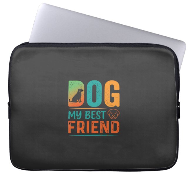 Capa Para Notebook Cachorro Meu Melhor Amigo Design Retro (Frente)