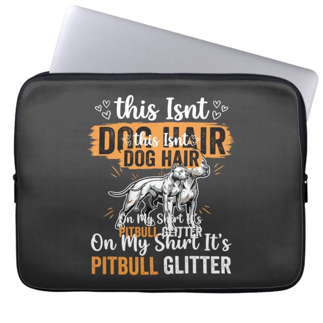 Capa Para Notebook Cachorro Pitbull Cabelo Brilho Cachorro Engraçado (Frente)