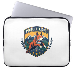 Capa Para Notebook Cachorro Pitbull Leões Mascote Desportivo Vintage 