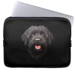 Capa Para Notebook Cachorro Preto Labradoodle