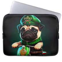 Cachorro Pug Dirigindo Bicicleta Dia de São Patríc