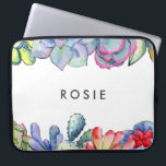 Capa Para Notebook Cacto-aquarela<br><div class="desc">Um design moderno e original para essa coleção de aquarelas: cactos e suculentos coloridos, a boa mistura entre um design botânico clássico e um tema ousado com plantas do deserto. Perfeito para todos os amantes do cacto!</div>