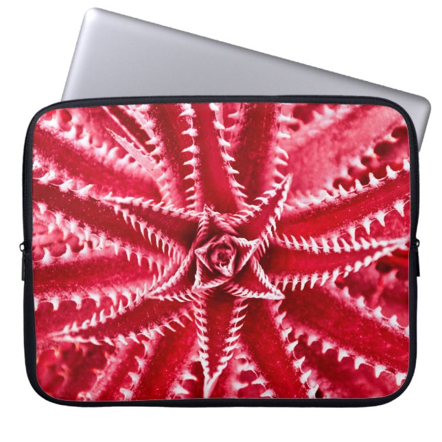 Capa Para Notebook cacto espinho,padrão natural,fundo abstrato vermel (Frente)