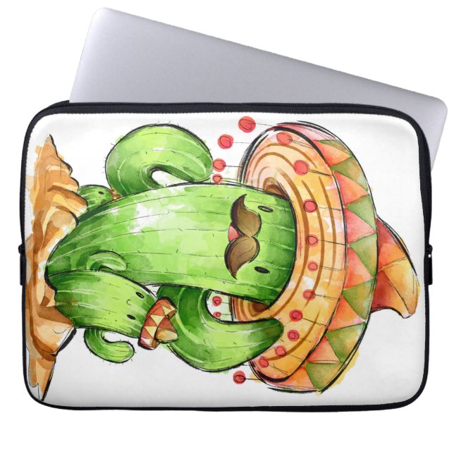 Capa Para Notebook cacto fofo (Frente)
