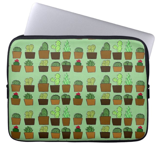 Capa Para Notebook Cactos bonitos 13" caixa do laptop (Frente)