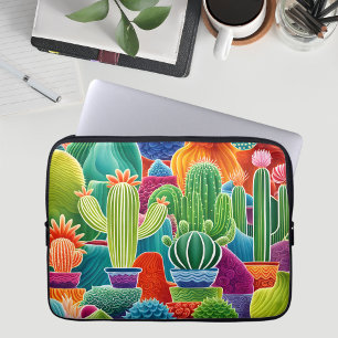 Capa Para Notebook Cactos Coloridos Potentes