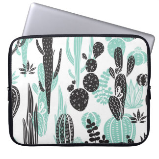 Capa Para Notebook Cactos Desenhados À Mão: Sem Costura