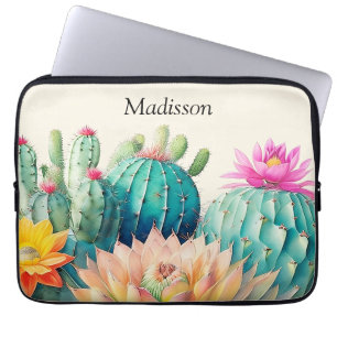 Capa Para Notebook Cactos e Suculentas com Nome