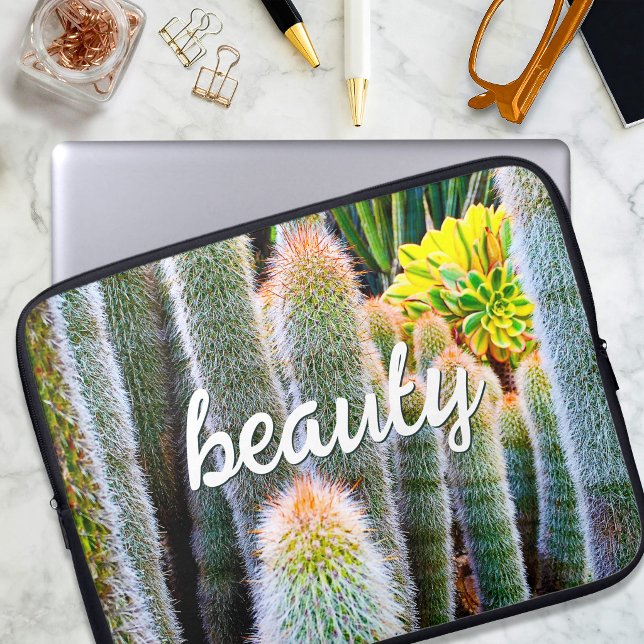 Capa Para Notebook Cactos Verdes Difusos Suculentos Fotografia Beleza (Criador carregado)