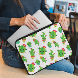Capa Para Notebook Cactus Bonito, Cactus Verde, Padrão De Cactus