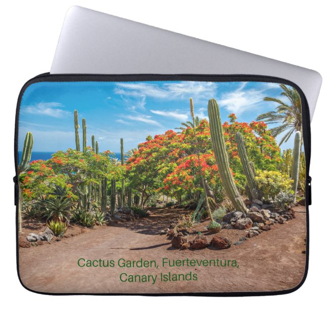 Capa Para Notebook Cactus Garen, Fuerteventura, Ilhas Canárias, (Frente)