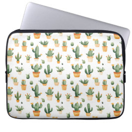 Capa Para Notebook Cactus Potado em Branco