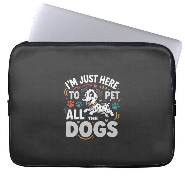 Capa Para Notebook Cães Engraçados Amante de Animais Vetor (Frente)