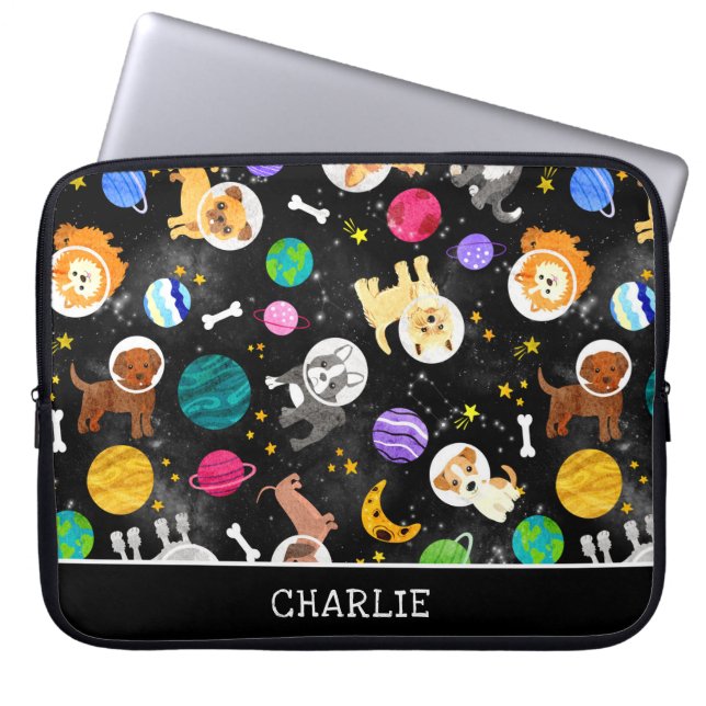 Capa Para Notebook Cães Espaciais Astronautas Aquíferos (Frente)