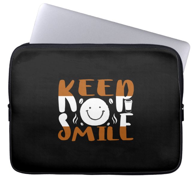 Capa Para Notebook Café Art Manter Sorriso (Frente)