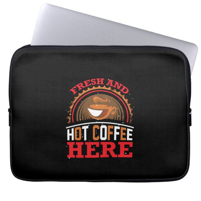 Capa Para Notebook Café Arte Fresca E Café Quente Aqui (Frente)