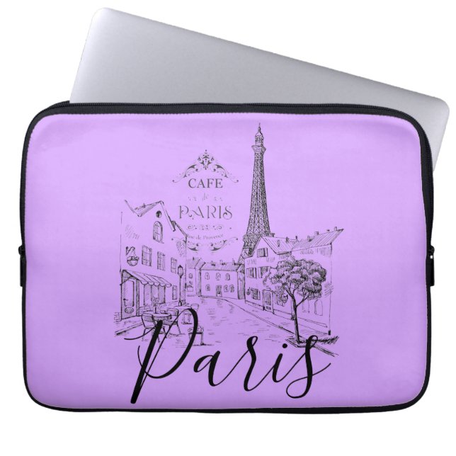 Capa Para Notebook Café Bolsa de laptop de Paris (Frente)