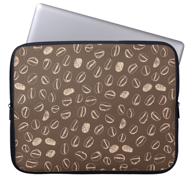 Capa Para Notebook Café feijão cartoon puxado à mão  (Frente)