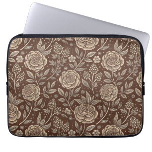 Capa Para Notebook Cafe Rosa Wild Floral Pattern