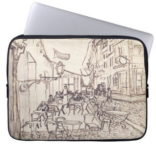 Capa Para Notebook Cafe Terrace à Noite, Belas Artes, Van Gogh
