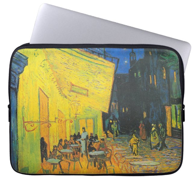 Capa Para Notebook Café Terrace Cena de Rua Francesa de Van Gogh (Frente)
