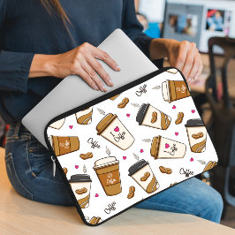 Capa Para Notebook Cafés, Feijões, Fachos De Café, Lover De Café, Cor