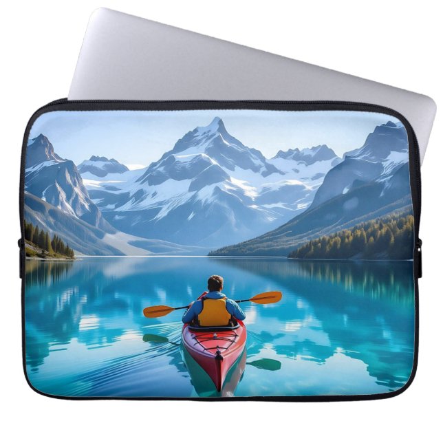 Capa Para Notebook Caiaque nas Montanhas  Natureza Linda (Frente)
