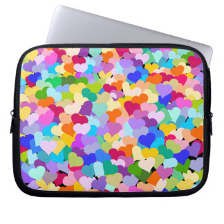 Capa Para Notebook Caixa colorida do laptop dos confetes dos corações