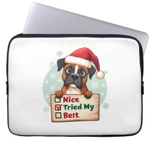 Capa Para Notebook Caixa de cachorro fofo de Natal Legal Tentei o meu