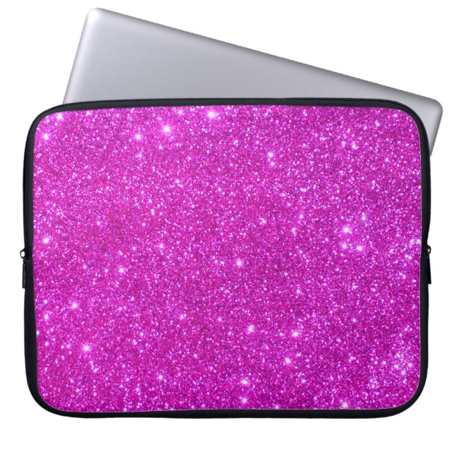 Capa Para Notebook Caixa do laptop da faísca do brilho do rosa quente (Frente)