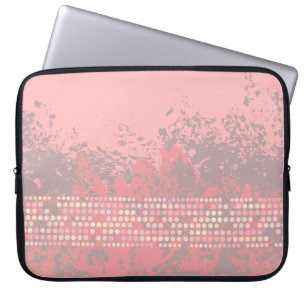 Capa Para Notebook caixa do laptop do ponto rosa do surf do coral saz