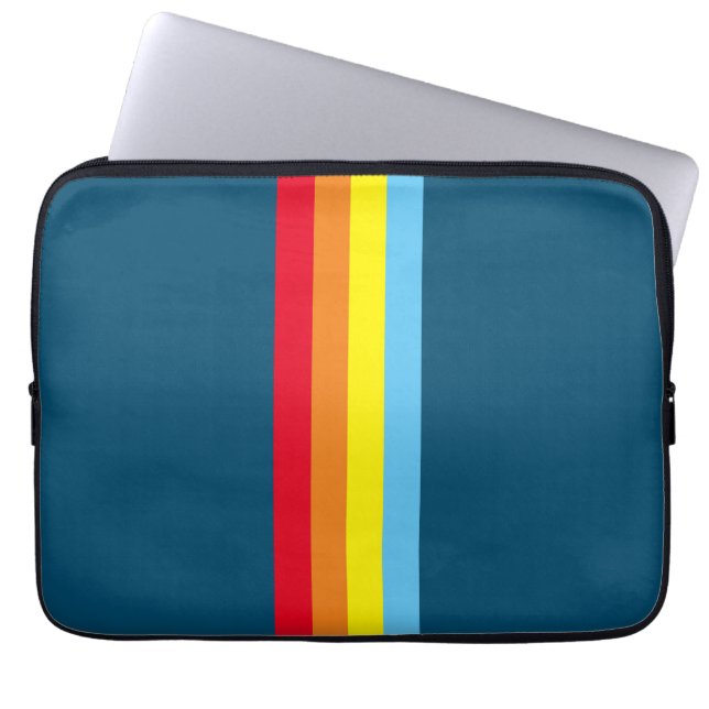 Capa Para Notebook Caixa do Tablet Stripes Retroativas (Marinho Azul  (Frente)