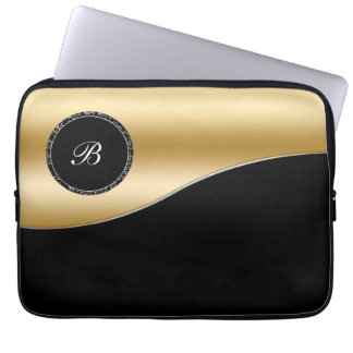 Capa Para Notebook Caixa Dourado do laptop do monograma
