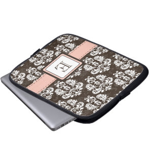 Capa Para Notebook Caixa Monogrammed da bolsa de laptop de Brown do