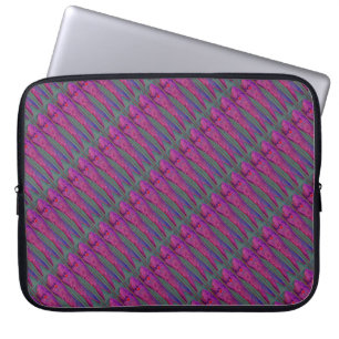 Capa Para Notebook caixa roxa do teste padrão dos peixes