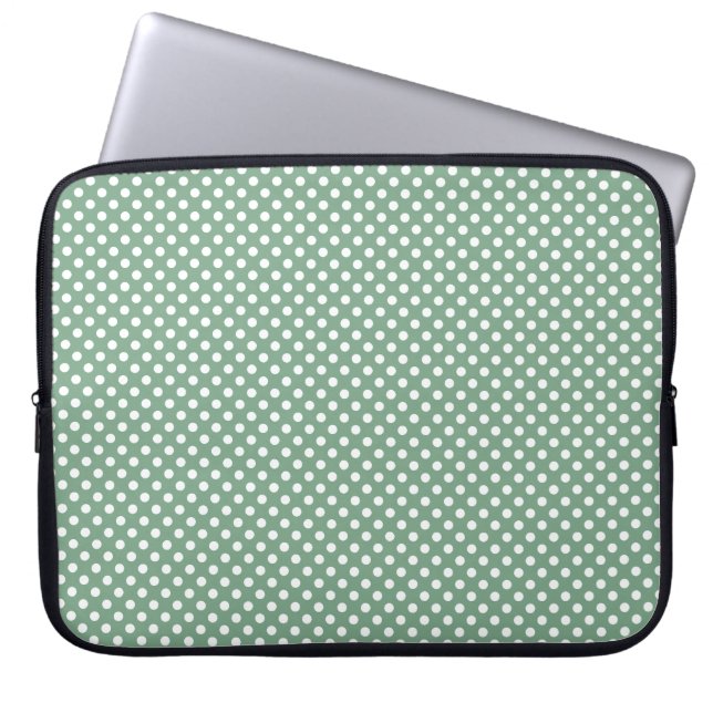 Capa Para Notebook Caixa verde e branca das bolinhas (Frente)
