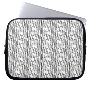 Capa Para Notebook Caixas Geométricas Modernas Linhas Quadradas Preto