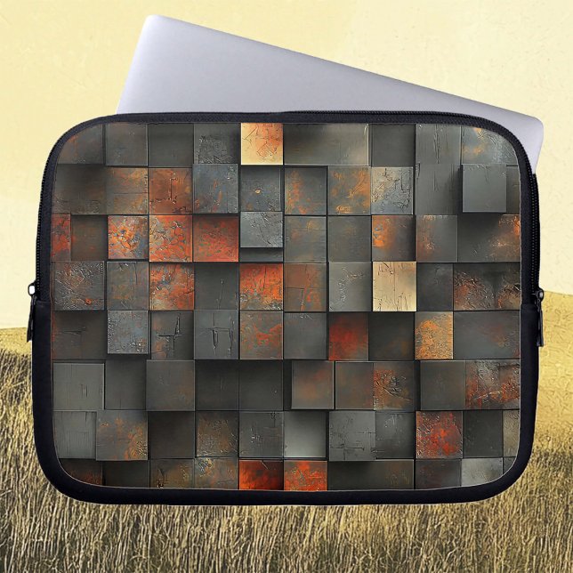 Capa Para Notebook Caixas Quadradas Abstratas  (Criador carregado)
