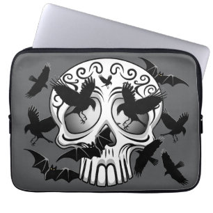 Capa Para Notebook Calaveras Decorativas do Halloween