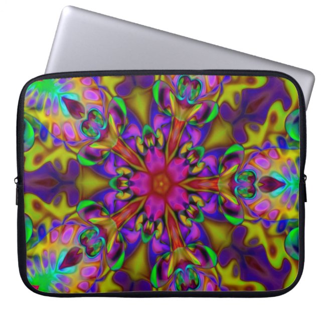 Capa Para Notebook Caleidoscópio Apofílise Arte Fractal - II (Frente)
